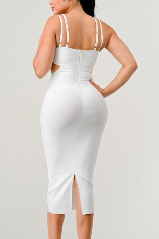 Sexy Midi Spaghetti Strap Bandage Dress