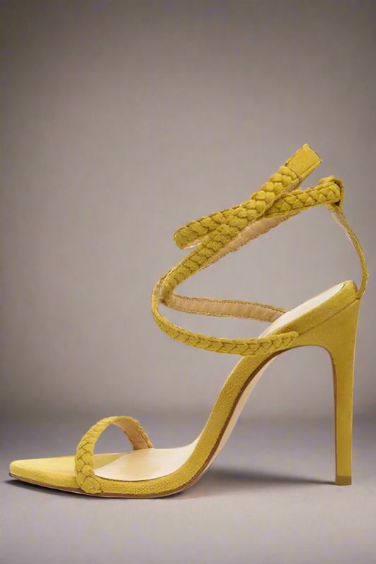 Suede Sling-Back Stiletto Heels