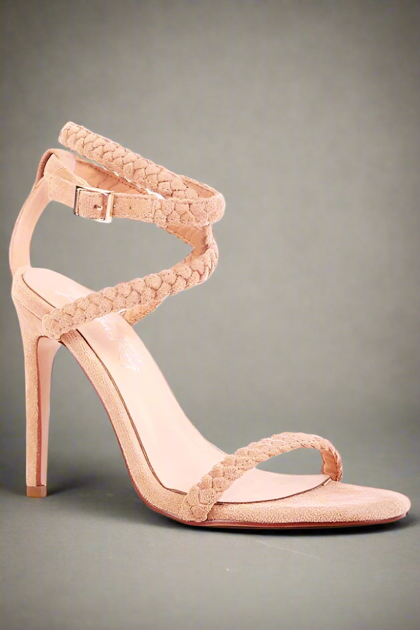 Suede Sling-Back Stiletto Heels