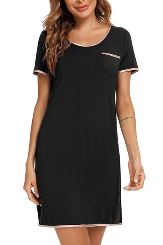 Camisón de manga corta suave y elástico