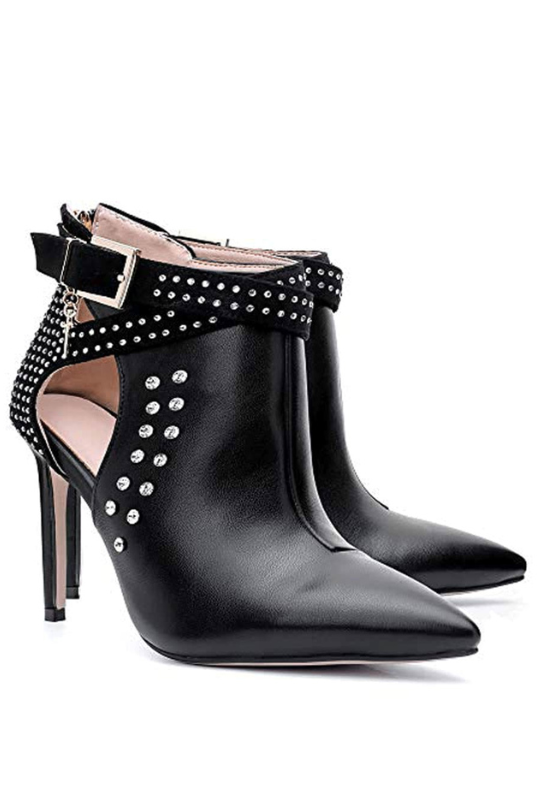 Tora Rhinestone Stiletto Ankle Booties