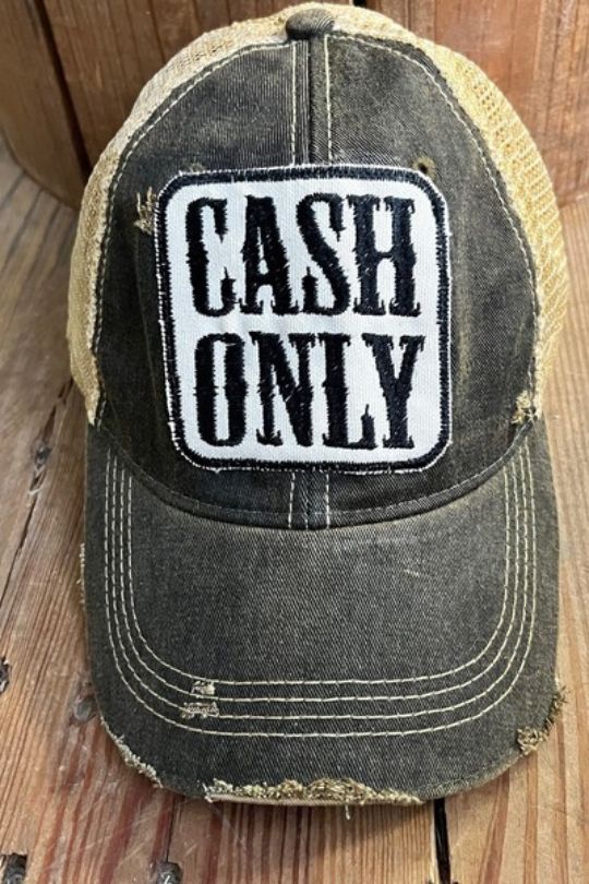 Gorra de camionero con pago solo en efectivo para mujer