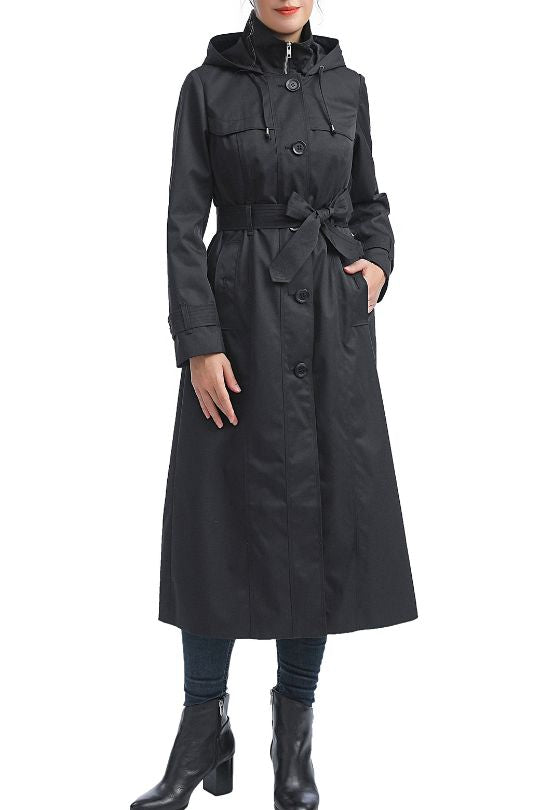Women's Posh Hooded Long Sleeve Rain Coat