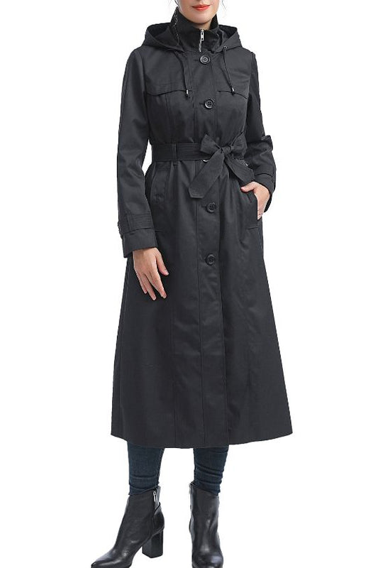 Women's Posh Hooded Long Sleeve Rain Coat