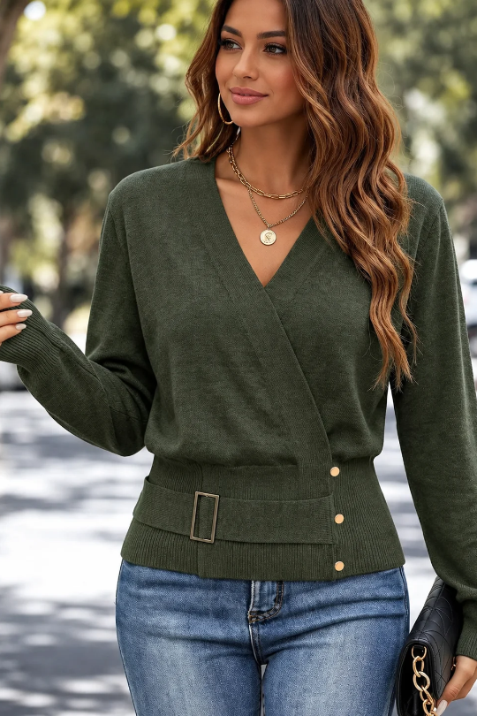 Women’s Wrapped in Confidence Ribbed Knit Top