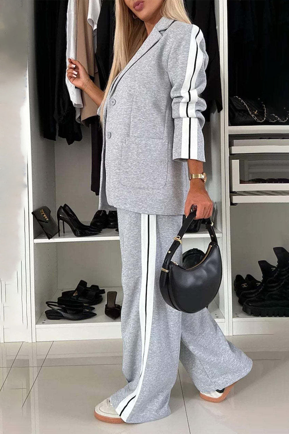 Women’s Boss Moves Contrast Two-Piece Pants Set