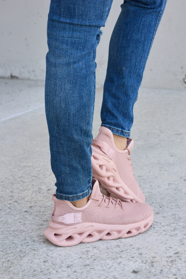 Mesh Link Breathable Platform Athletic Sneakers