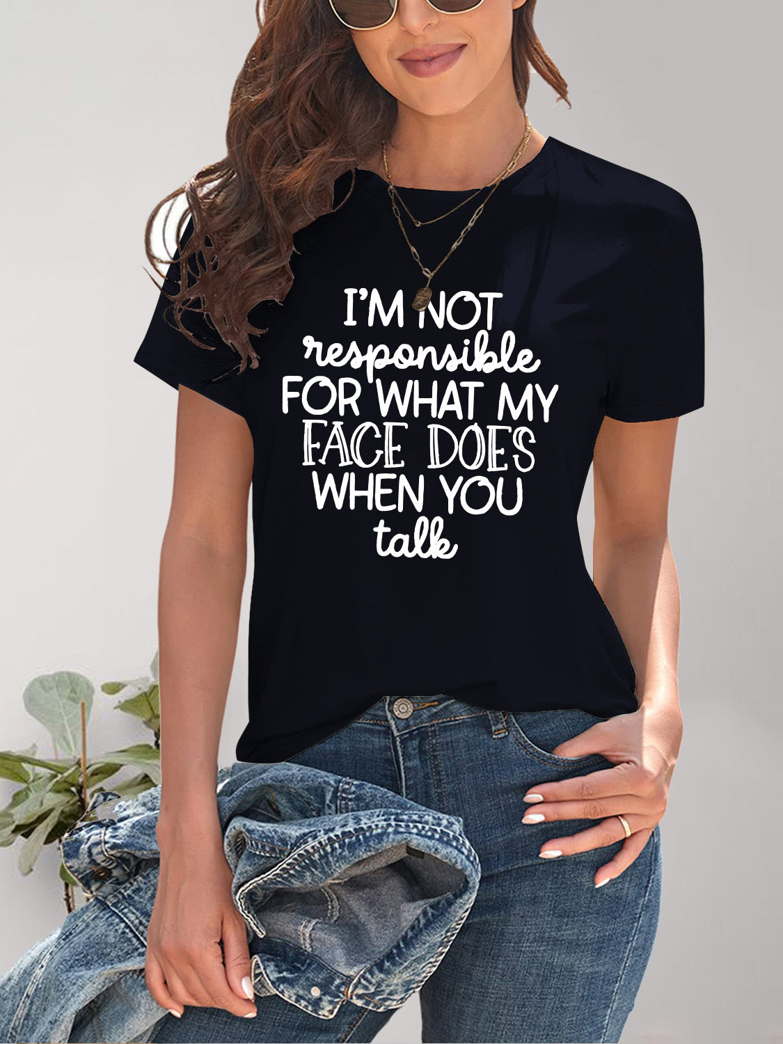 Sassy Graphic Statement Short Sleeve Tee
