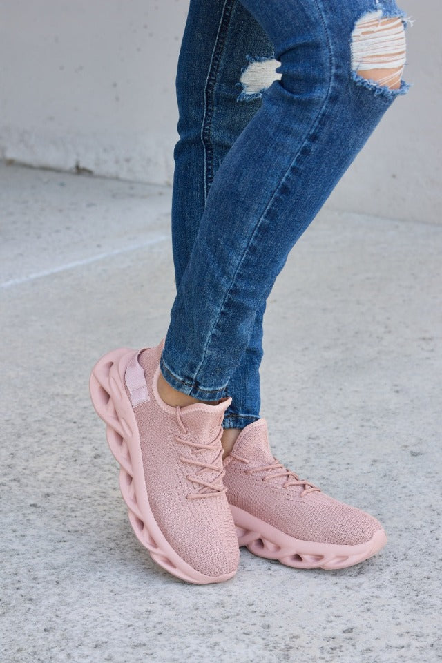 Mesh Link Breathable Platform Athletic Sneakers