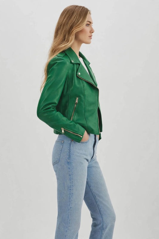 Forest Rider Leather Moto Jacket