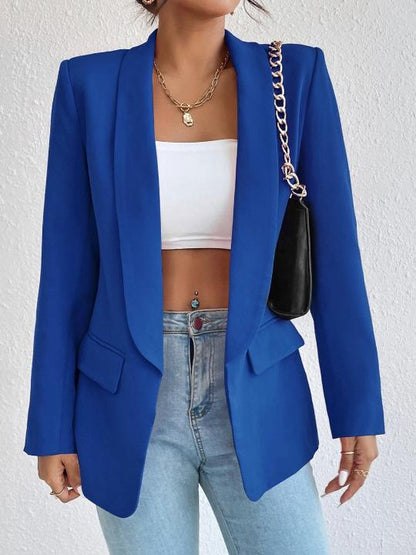 Square Shoulder Long Sleeve Blazer