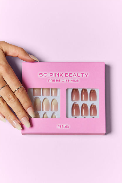Uñas postizas SO PINK BEAUTY, 2 paquetes
