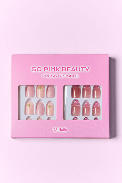 Uñas postizas SO PINK BEAUTY, 2 paquetes