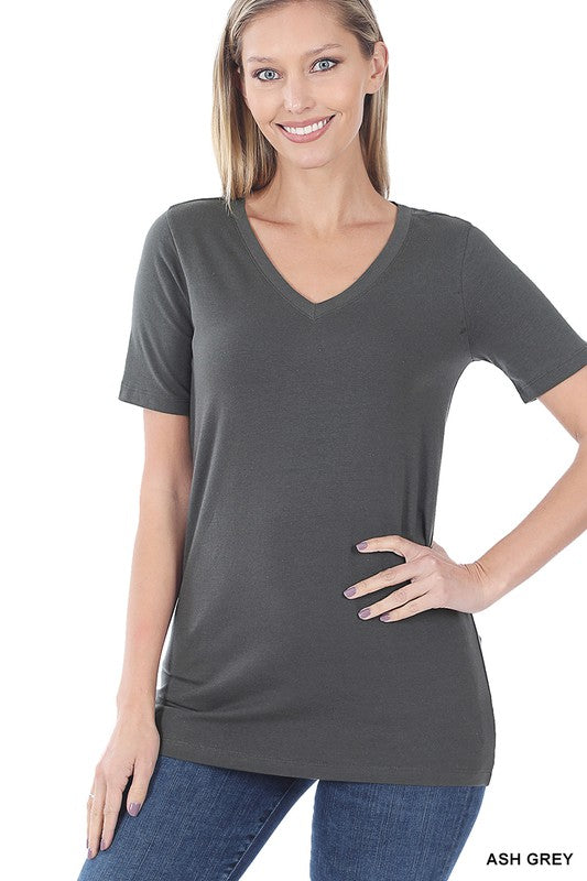 Women's Cotton V-Neck Short Sleeve T-Shirts