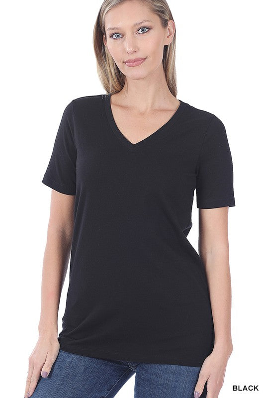 Women's Cotton V-Neck Short Sleeve T-Shirts