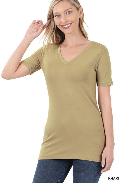 Women's Cotton V-Neck Short Sleeve T-Shirts