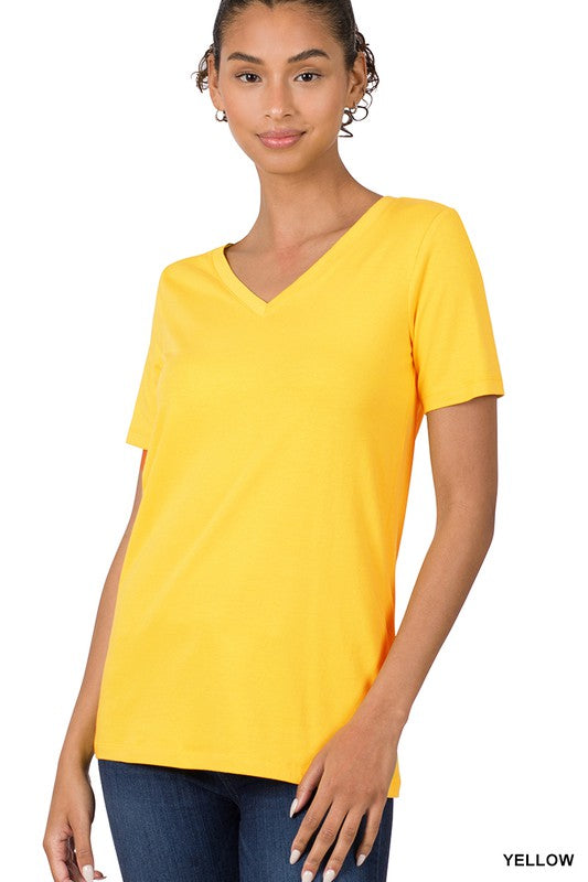 Women's Cotton V-Neck Short Sleeve T-Shirts