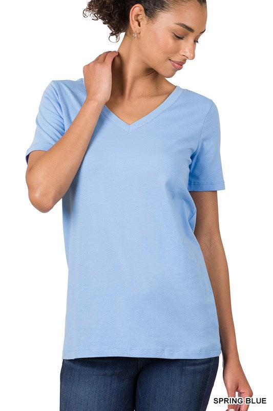 Women's Cotton V-Neck Short Sleeve T-Shirts