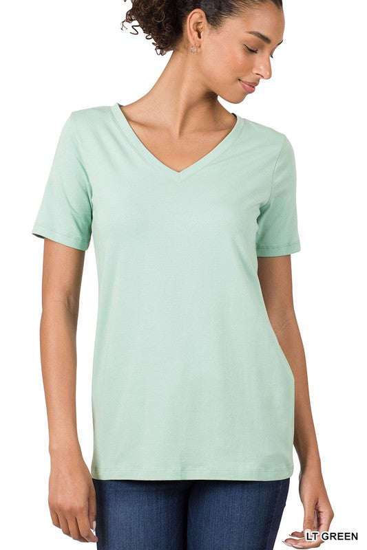 Women's Cotton V-Neck Short Sleeve T-Shirts