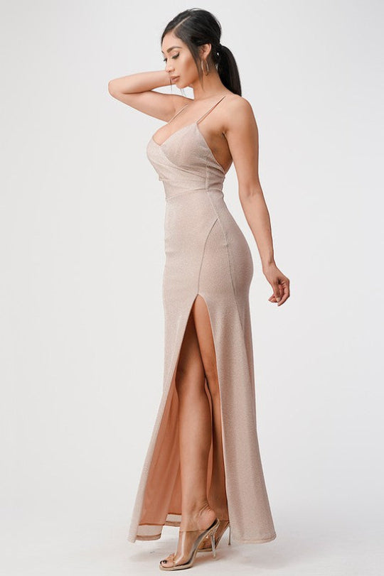 Shimmering Sleeveless Mermaid Silhouette Gown