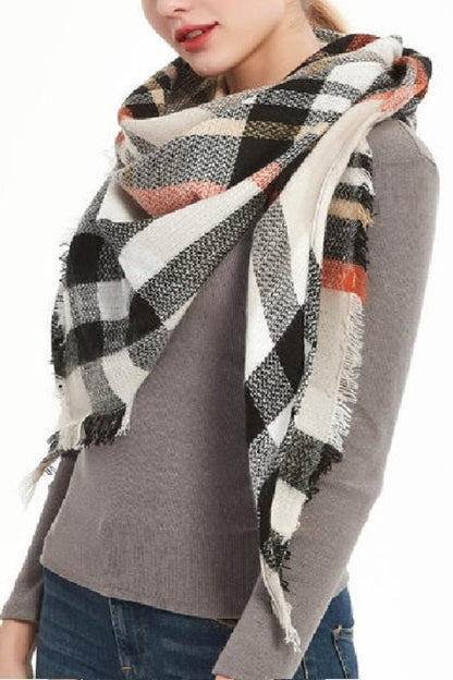 Plaid Featherlight Cashmere Scarf