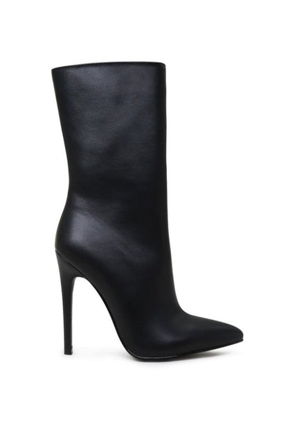 Pointed Stiletto High Ankle Boots