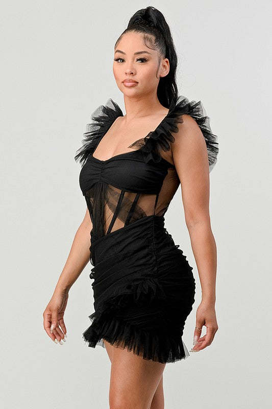 1. MINI VESTIDO CON VOLANTES BE ADORABLE