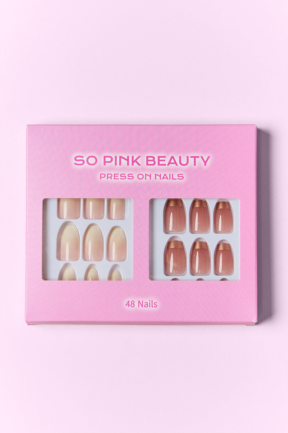 Uñas postizas SO PINK BEAUTY, 2 paquetes