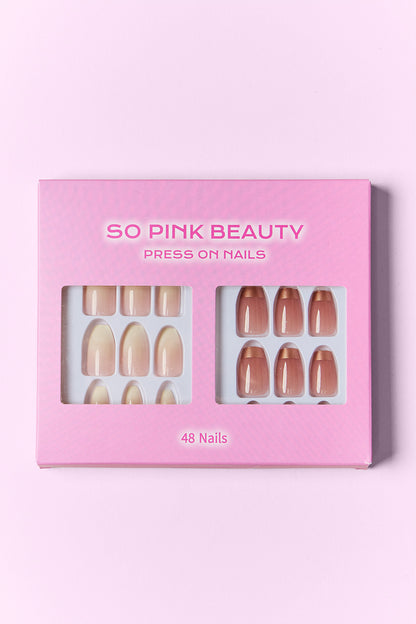 Uñas postizas SO PINK BEAUTY, 2 paquetes