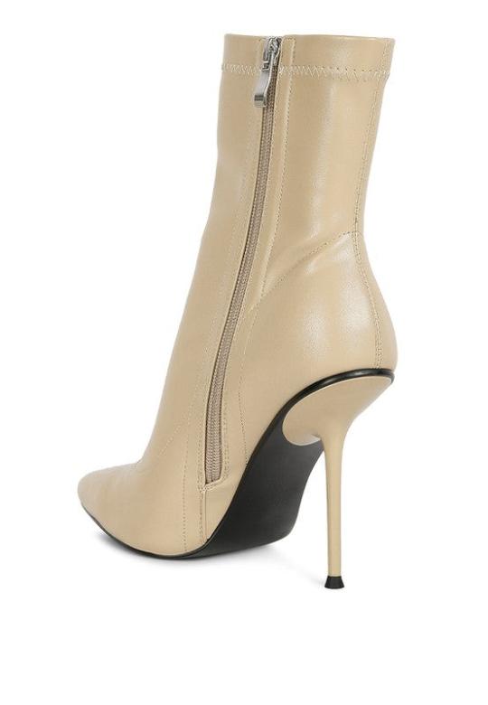 Stiletto High Pointed Heeled Ankle Boots