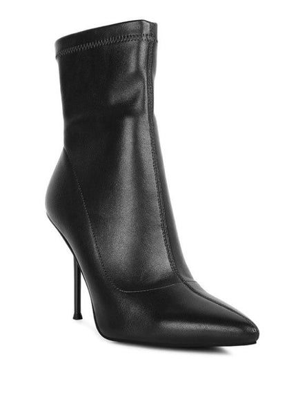 Stiletto High Pointed Heeled Ankle Boots