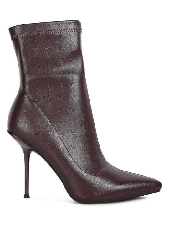 Stiletto High Pointed Heeled Ankle Boots