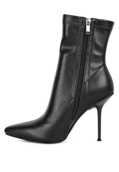 Stiletto High Pointed Heeled Ankle Boots