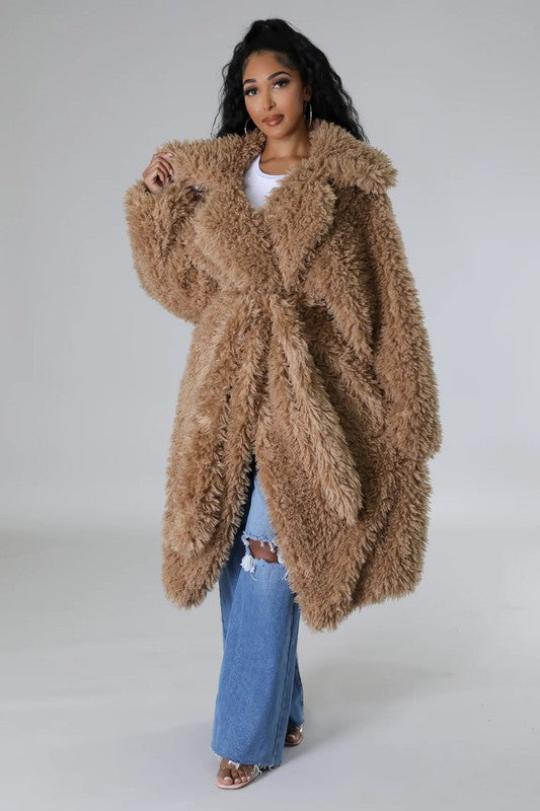 Heavy Shag Fur Winter Coat