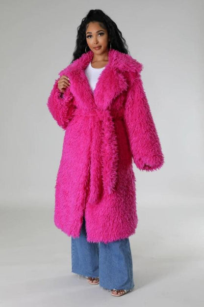 Heavy Shag Fur Winter Coat