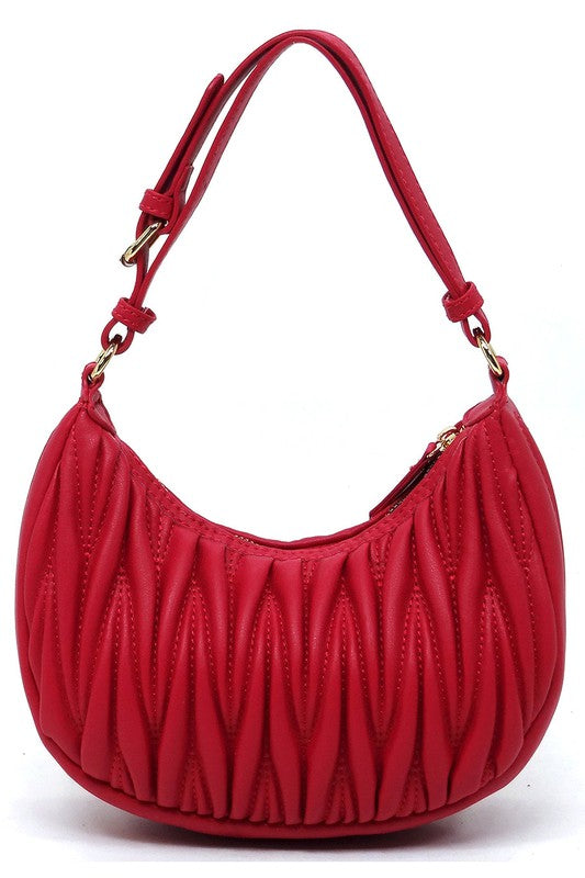 Women's Vertical Pleated Shoulder Bag