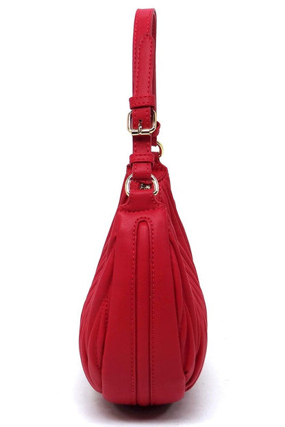 Women's Vertical Pleated Shoulder Bag