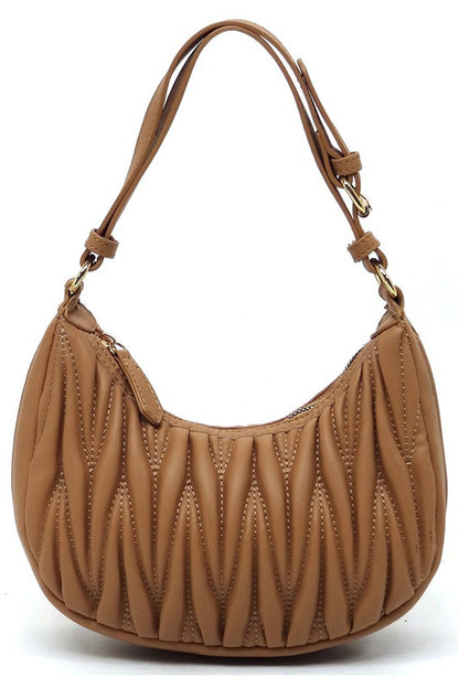 Women's Vertical Pleated Shoulder Bag