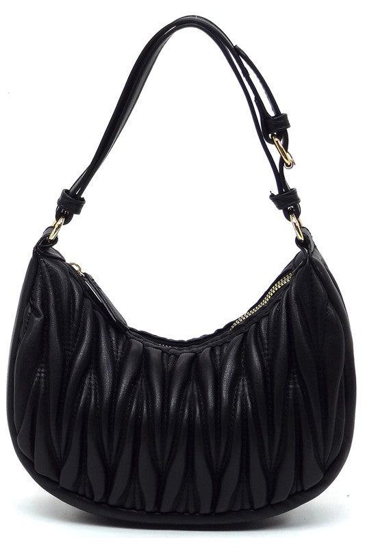 Women's Vertical Pleated Shoulder Bag