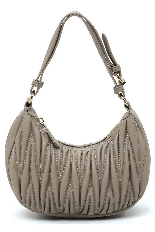 Women's Vertical Pleated Shoulder Bag