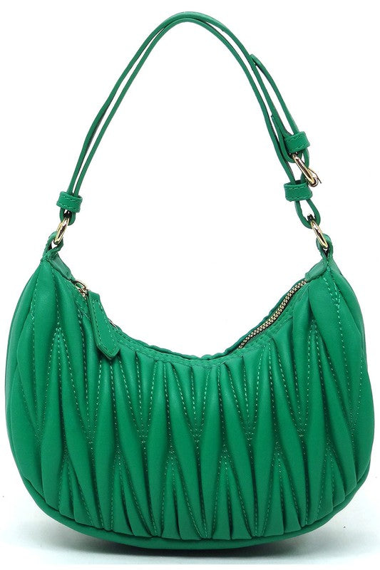 Women's Vertical Pleated Shoulder Bag