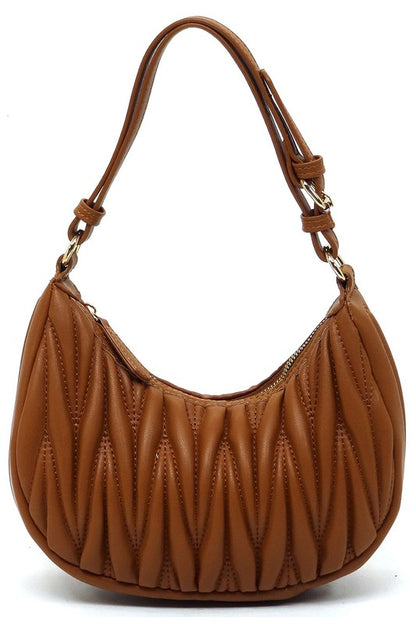 Women's Vertical Pleated Shoulder Bag