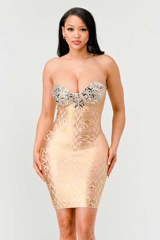 Women's Glamour Sweetheart Strapless Dress