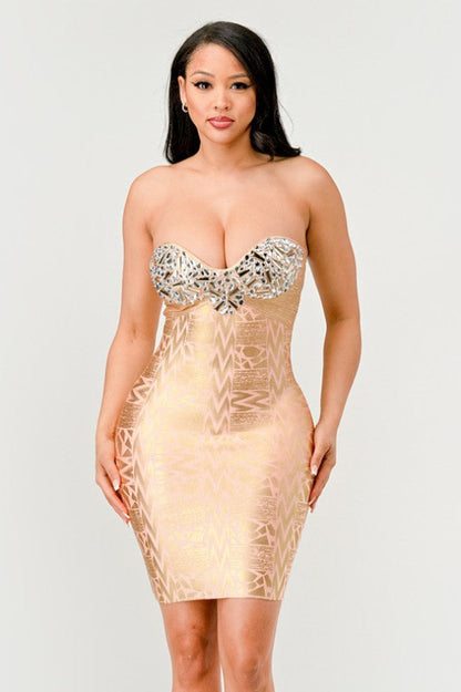 Women's Glamour Sweetheart Strapless Dress