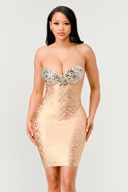 Women's Glamour Sweetheart Strapless Dress