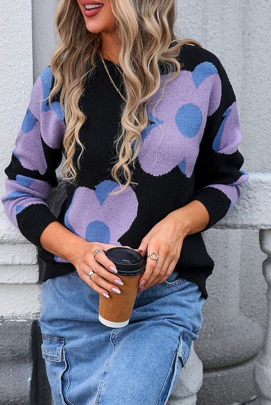 Flower Child Knitted Long Sleeve Sweater