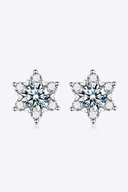 2 Ct. Moissanite Floral Stud Earrings