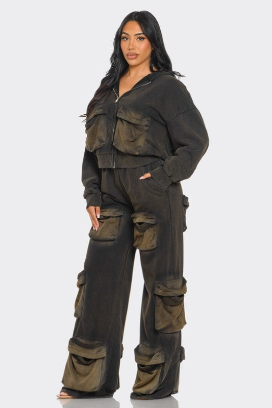Women's Midnight Cargo Pants Set