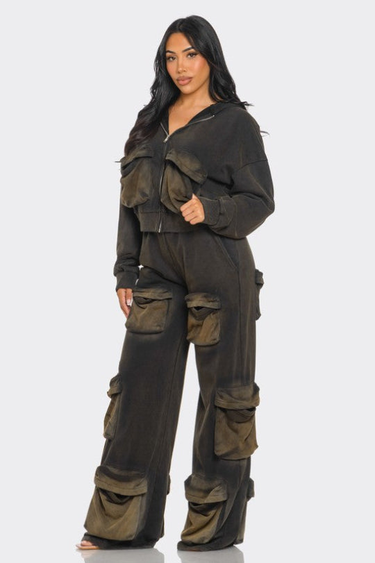 Women's Midnight Cargo Pants Set