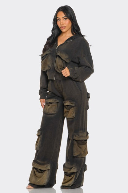 Women's Midnight Cargo Pants Set